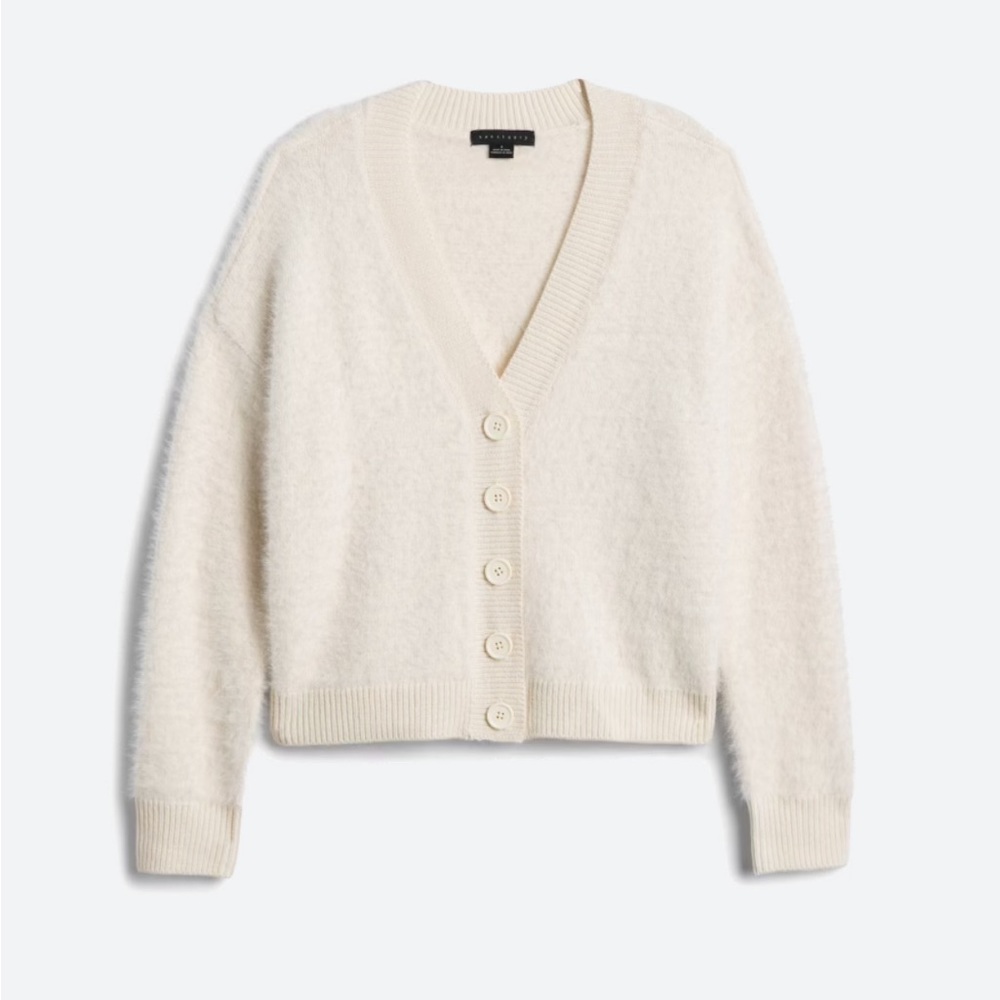 SANCTUARY Super Soft Crop Cardi in Milky White